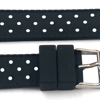 18mm 20mm 22mm Waterproof Replacement Silicone Rubber Black White Red Orange Blue Watch Band Strap With Silver Buckle