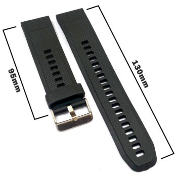 22mm Replacement Silicone Rubber Watch Band Strap Fits Marine Gear : AMW320/ Monster – Z22/ Diver Sports/ Navy Seals Series 3000 /AMW-320 AMW-330 AD-520 MD-705 /Databank Calculator And Many More