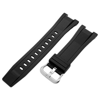 Replacement Silicone Rubber Black Watch Band Strap For GST-S300 GST-W100C GST-S210B GST-W300G GST-S300G GST-210 GST-W110 GST-S110 GST-S100 GST-B100 GST-W300 GST-S300 GST-W310 & Many More