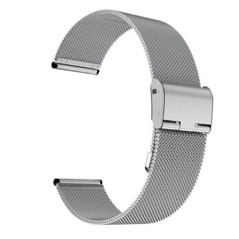 18mm Stainless Steel Silver Interchangeble Watchband Strap Mesh Bracelet Adjustable Metal Strap