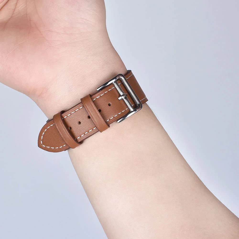 Genuine Leather iwatch Apple 38mm 42mm Series 2 3 4 5 SE Watch Band Strap - Image 4