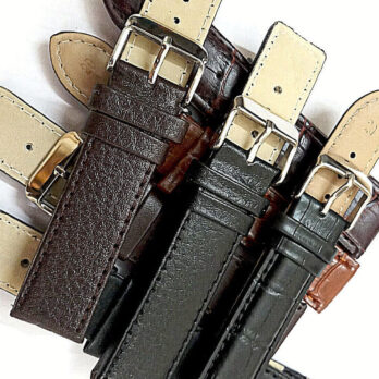 2 Pair Of 18mm 20mm 22mm 24mm Leather Watch Band Strap wholesale job lot