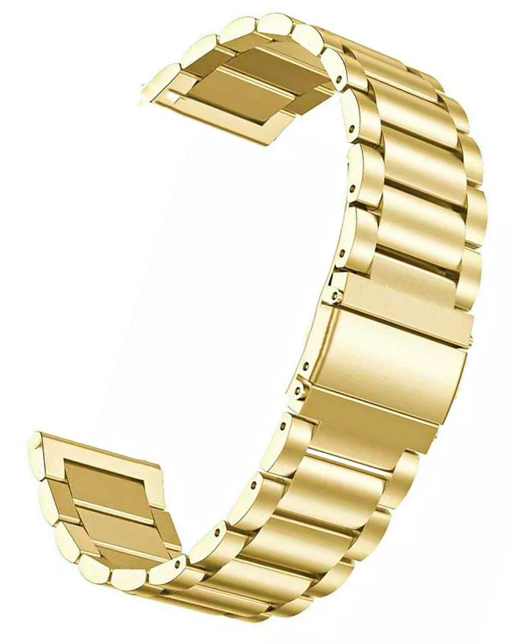 Replacement 18mm Stainless Steel Golden Polished Metal Bracelet Watch Band Strap (Copy)