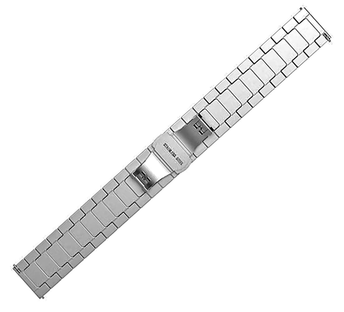 Replacement 22mm Quick Release Stainless Steel Metalic Bracelet Silver Smart Watch Band Strap