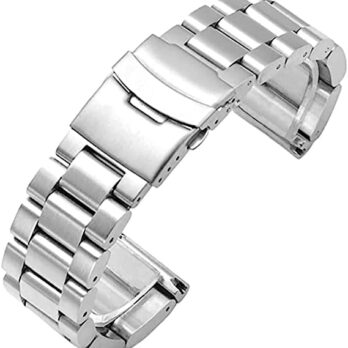 Replacement 18mm Silver Jubilee Stainless Steel Bracelet Watch Band Strap Straight End