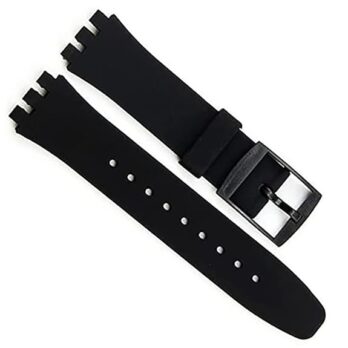 EwatchAccessories Replacement 17mm 19mm Black White Transparent Dark Blue Pink Green Red Sky Blue Silicone Rubber Watch Band Strap