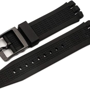 Black Diving 21mm 24mm Silicone Rubber Watchband Rubber Watch Band Strap Fits Irony SCUBA200 YNS4001