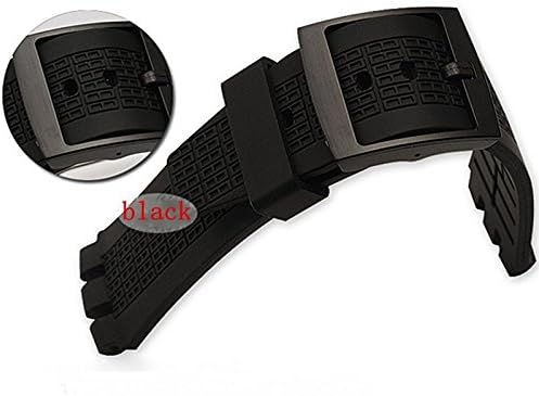 Black Diving 21mm 24mm Silicone Rubber Watchband Rubber Watch Band Strap Fits Irony SCUBA200 YNS4001 - Image 4