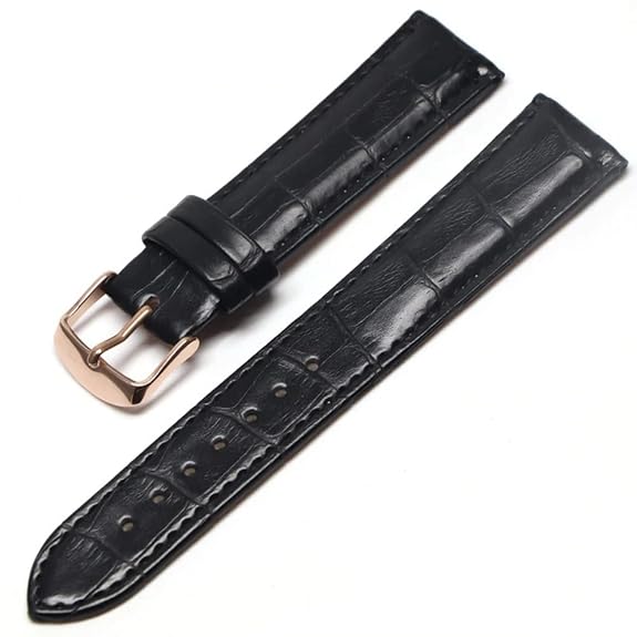 EwatchAccessories Replacement 18mm-34mm Genuine Leather Black Brown Tan Blue White Watch Band Strap With Silver Stainless Steel Buckle - Image 7