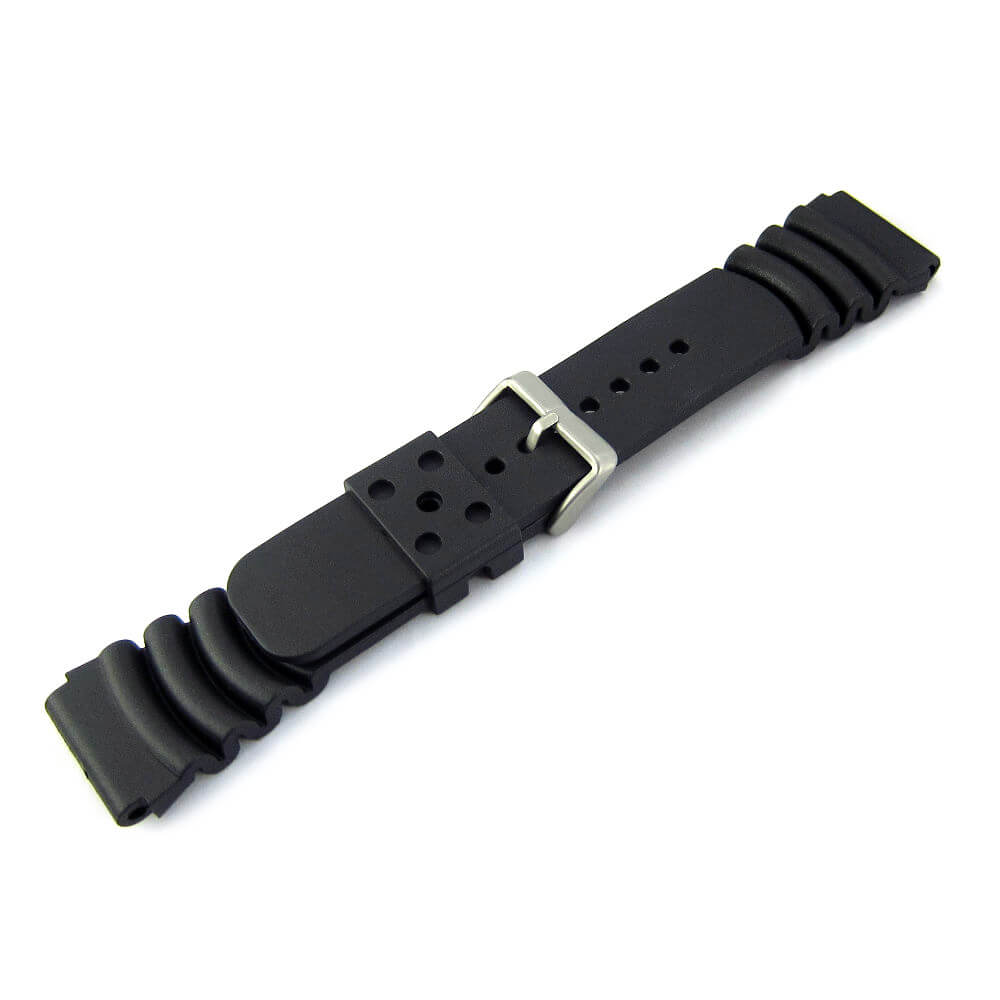 Ewatchaccessories 22mm Replacement Silicone Rubber Watch Band Strap Fits Marine Gear : AMW320/ Monster - Z22/ Diver Sports/Navy Seals Series 3000 /AMW-320 AMW-330 AD-520 MD-705 / Databank Calculator - Image 3