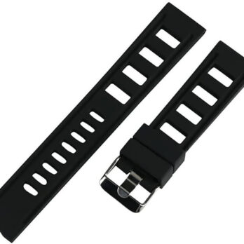 Replacement 20mm 22mm Silicone Rubber Black Blue Orange Resin Watch Band Strap