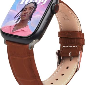 Leather Watch Band Compatible for Apple Watch Bands 45mm 44mm 42mm 41mm 40mm 38mm, Leather Replacement Watch Band Straps Compatible with iWatch Series 9 8 7 6 5 4 3 2 1 SE Ultra