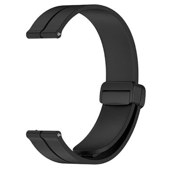 20mm 22mm Quick Release Silicone Watch Band Strap with Folding Magnetic Lock