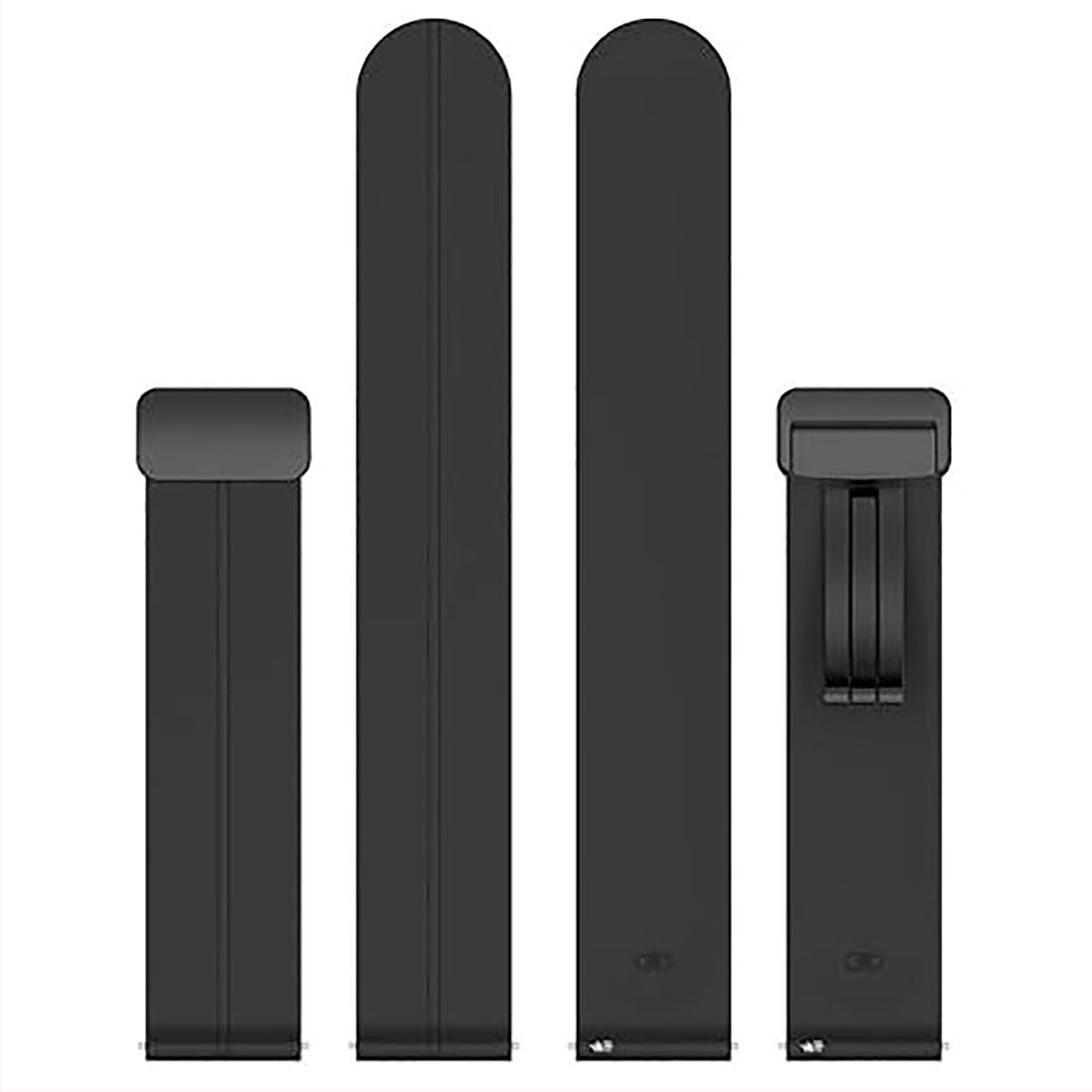 20mm 22mm Quick Release Silicone Watch Band Strap with Folding Magnetic Lock - Image 3