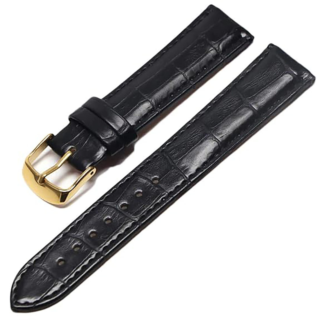 37176 20 16 Black Croco With Golden Buckle 1