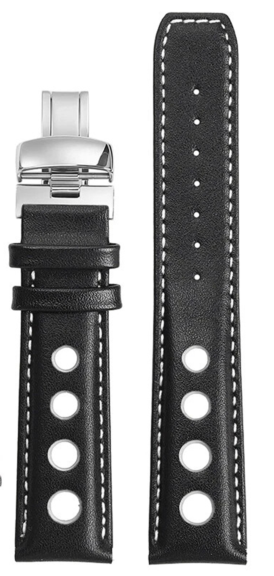 HWP Black With White Stitch Silver Buckle 1