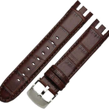 Brown Croco Style Bracelet Dedicated curved leather Watch Strap Fits For YRS403/412/402G Wristband 21mm