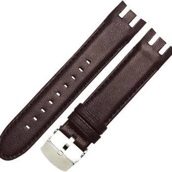 Brown Plain Style Bracelet Dedicated curved leather Watch Strap Fits For YRS403/412/402G Wristband 21mm