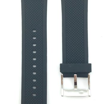 22mm Black Silicone Watch Strap Quick Release, Waterproof, Soft Rubber Replacement Band for Smartwatch