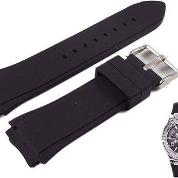 26mm Black Rubber Watch Band Strap Compatible with W0247G3 W0248G5 W0247G4 W0040G1 W0040G3 W0040G7