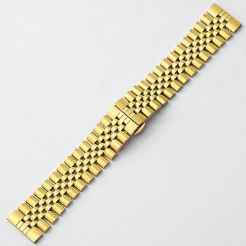 Watch Band Metal Stainless Steel Gold Solid Strap 20mm Jubilee Quick Release Premium Polished Brushed Flexible Metal Watch Bracelet Strap Men Replacement Band