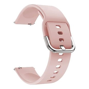 20mm Pink Quick Release Watch Band Soft Silicone Replacement Strap for Smartwatch
