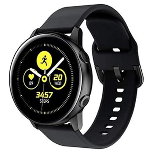 22mm Black Quick Release Watch Band Soft Silicone Replacement Strap for Smartwatch - Image 4