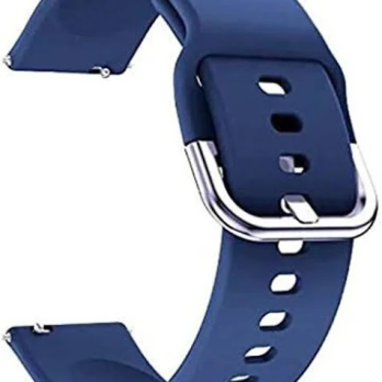 22mm Navy Blue Quick Release Watch Band Soft Silicone Replacement Strap for Smartwatch