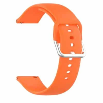 20mm Orange Quick Release Watch Band Soft Silicone Replacement Strap for Smartwatch