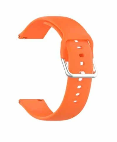 20mm Orange Quick Release Watch Band Soft Silicone Replacement Strap for Smartwatch
