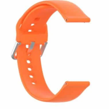 20mm Orange Quick Release Watch Band Soft Silicone Replacement Strap for Smartwatch
