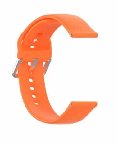 20mm Orange Quick Release Watch Band Soft Silicone Replacement Strap for Smartwatch - Image 2