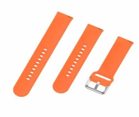 20mm Orange Quick Release Watch Band Soft Silicone Replacement Strap for Smartwatch - Image 3