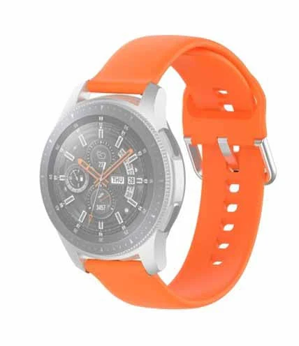 20mm Orange Quick Release Watch Band Soft Silicone Replacement Strap for Smartwatch - Image 4