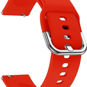 20mm Red Quick Release Watch Band Soft Silicone Replacement Strap for Smartwatch