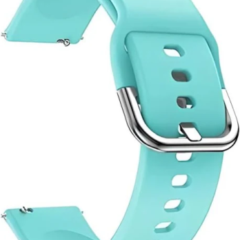 22mm Sky Blue Quick Release Watch Band Soft Silicone Replacement Strap for Smartwatch