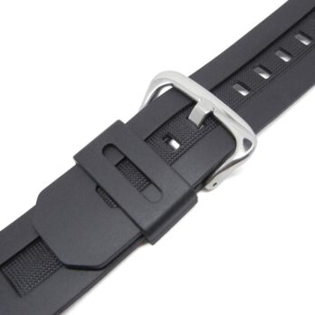 Black Rubber Replacement Watch Band Strap Compatible with AW-590-1A AW-591 AWG-100 AWG-100R AWG-101 AWG-M100 AWG-M100A AWG-M100F-1CW & More