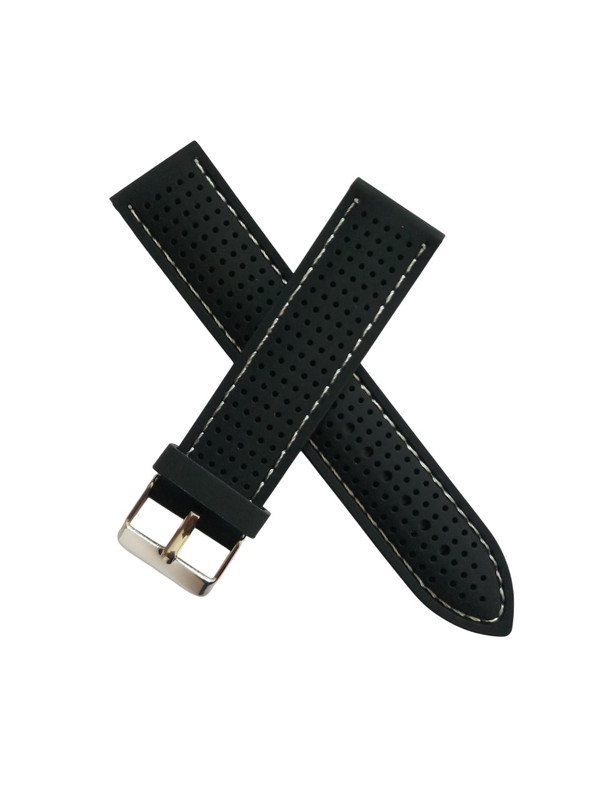 Black With White Stitch Dot Silicone