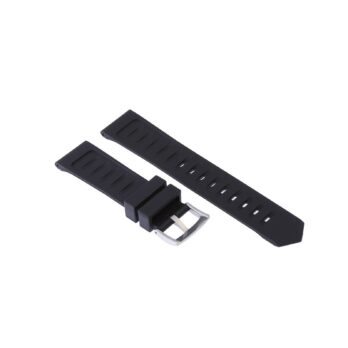 20mm Silicone Rubber Watch Band Strap With Stainless Steel Silver Pin Buckle | Comfortable and Durable Material Fits Men & Women