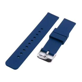 Premium 18mm Blue Silicone Smartwatch Strap Band ? Soft, Durable, Sweat-Resistant, and Adjustable Replacement Wristband ? Compatible with Most 18mm Smartwatches ? Stylish and Comfortable for Everyday Wear and Workouts