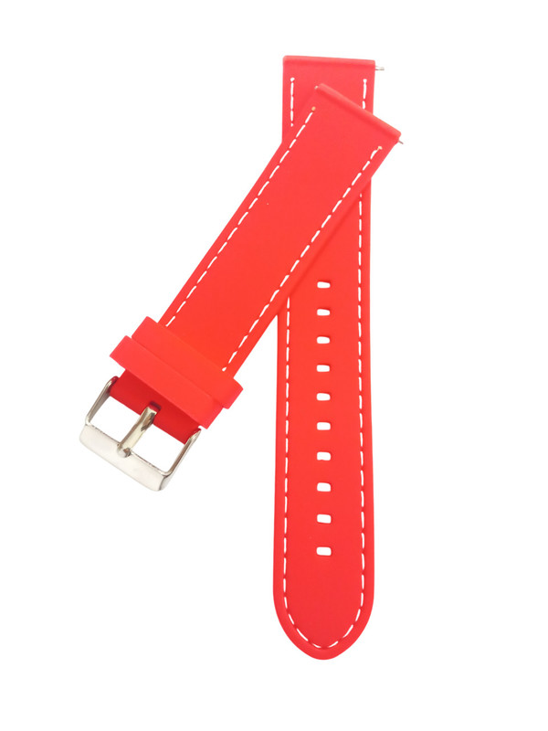 Red With White Stitch Dot Silicone