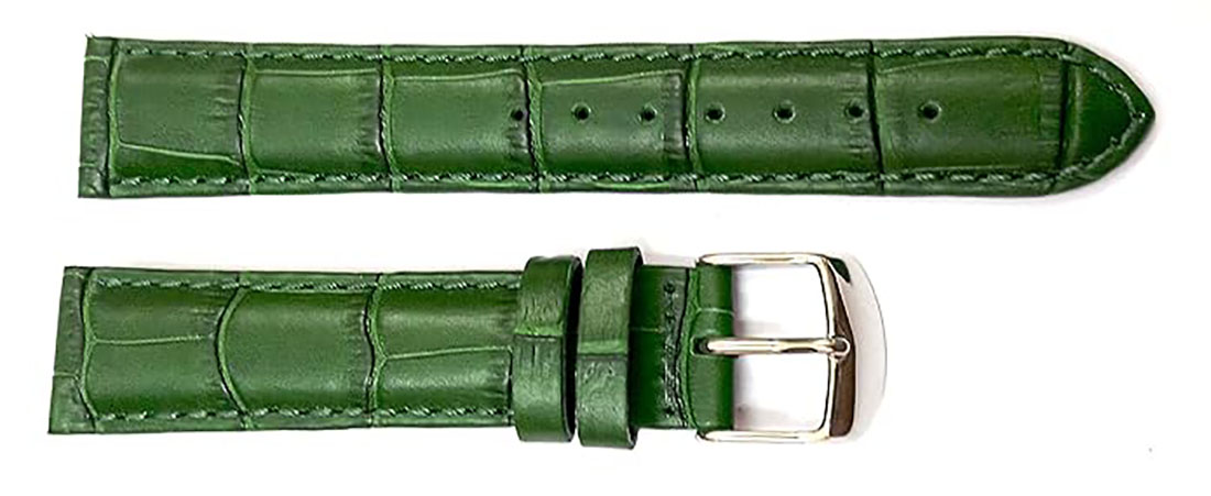 16mm Green Replacement Geniune Leather Watch Strap For Men And Women | Comfortable & Durable - Image 4