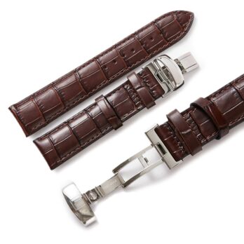 20mm Brown Leather Watch Strap Band With Buckle Made Fits Seiko PRESAGE SPB041J1