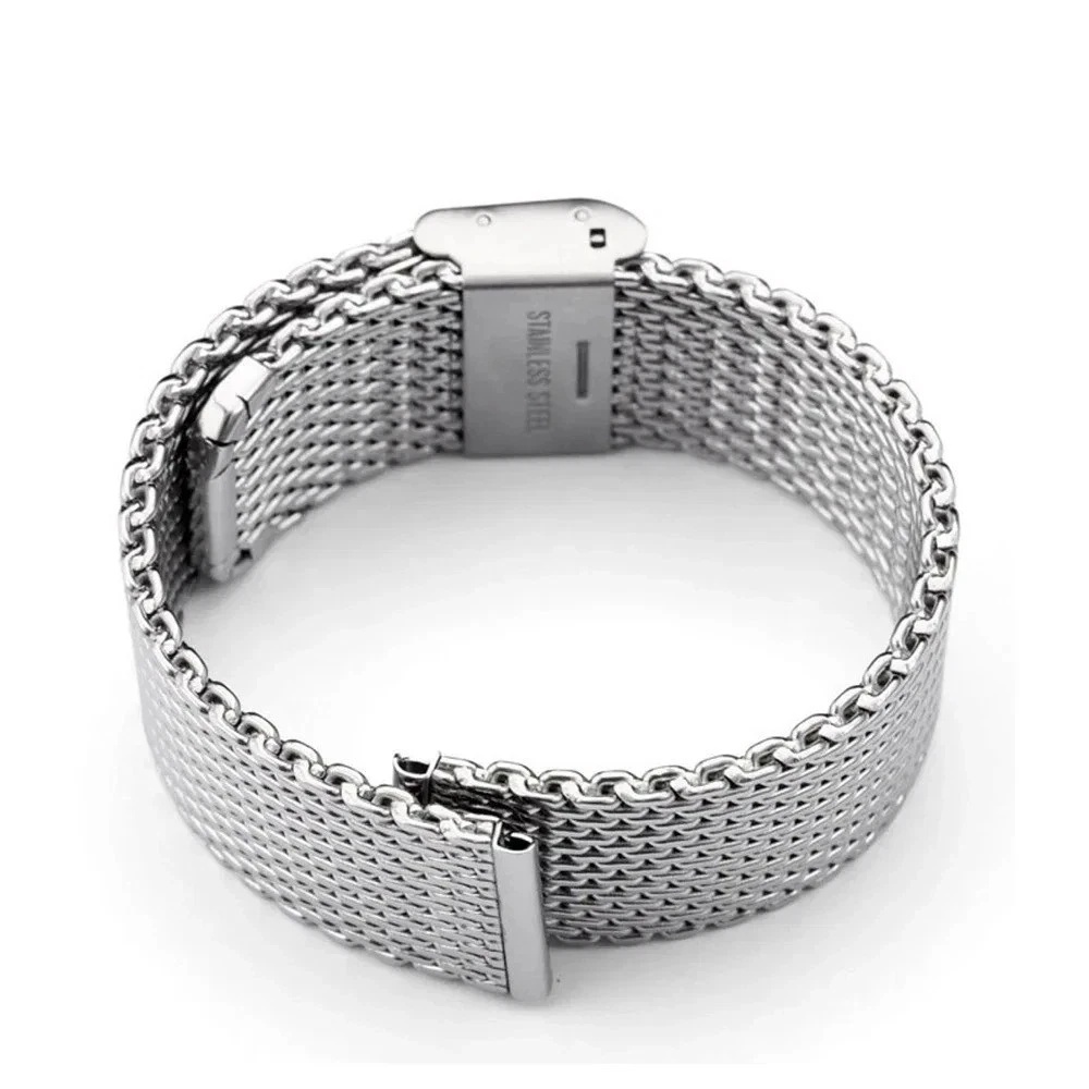 EWATCH ACCESSORIES 20mm 22mm Milanese Stainless Steel Mesh Watch Strap for Men Women, Metal Mesh Bracelet Watch Band Replacement with Adjustable Clasp, Silver - Image 7