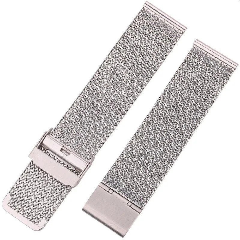 EWATCH ACCESSORIES 20mm 22mm Milanese Stainless Steel Mesh Watch Strap for Men Women, Metal Mesh Bracelet Watch Band Replacement with Adjustable Clasp, Silver - Image 3