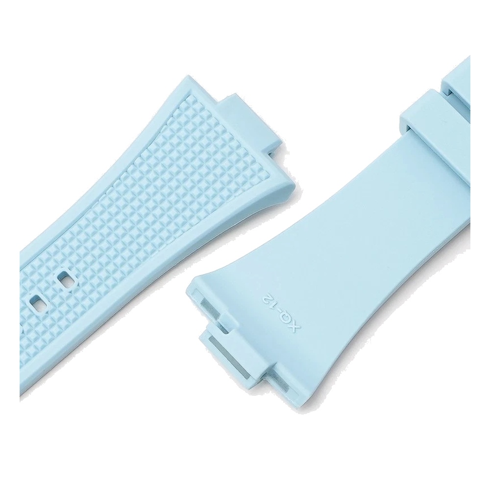 EWATCH ACCESSORIES Silicone Rubber Watch Strap for Men Women, Curved End Waffle Texture Replacement Watch Band with Steel Buckle, Black Grey White Orange Green Blue, Wrist Watch Belt (Spring Bar Not Included) - Image 11